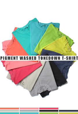 피그먼트 워시드 톤다운 티셔츠 (11color)